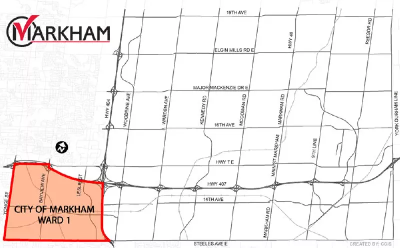 Ward 1 general boundaries