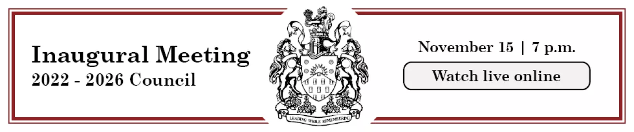 inaugural council banner