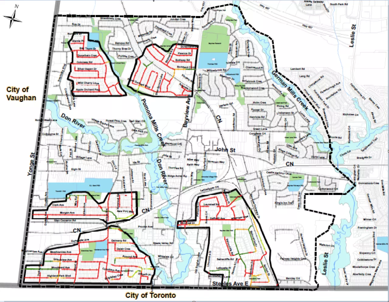 West Thornhill High Priority Areas