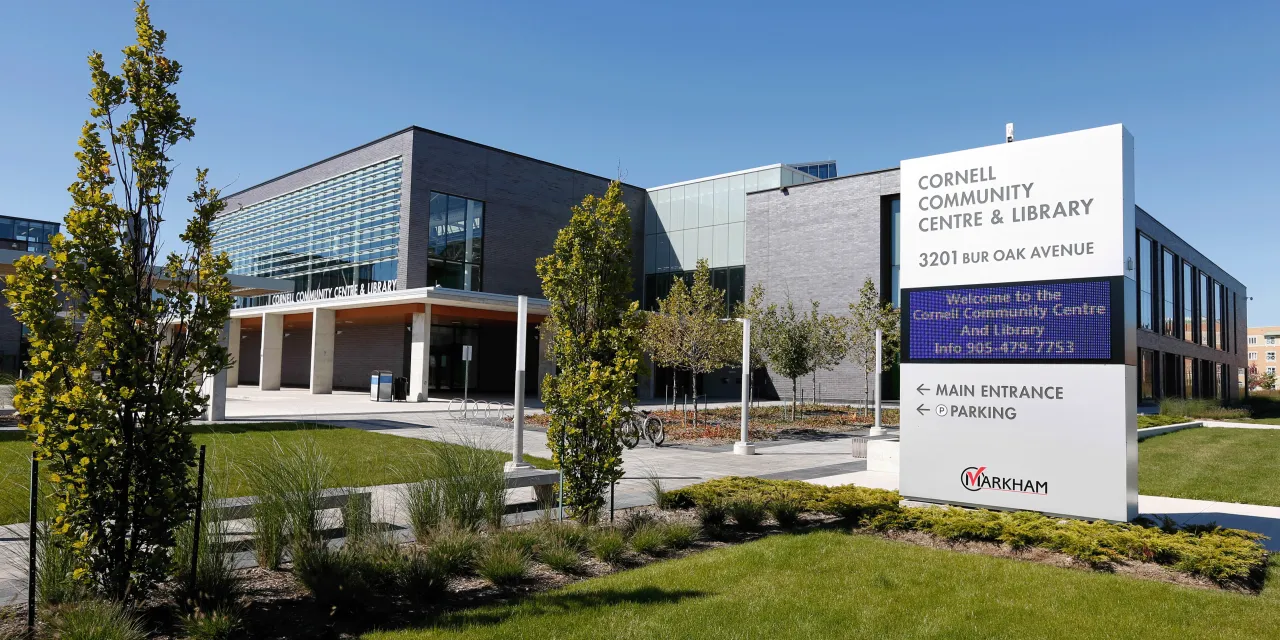 Exterior of Cornell Community Centre.