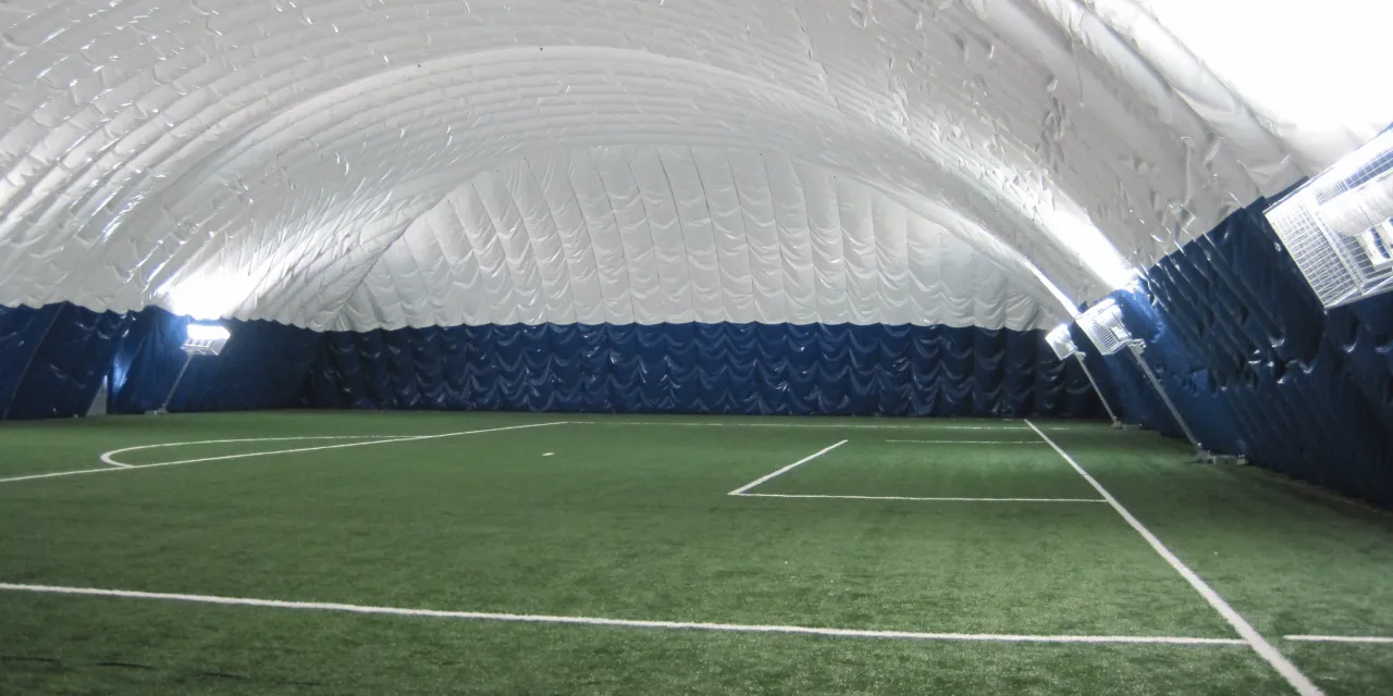 Interior of Milliken Mills Soccer Dome.