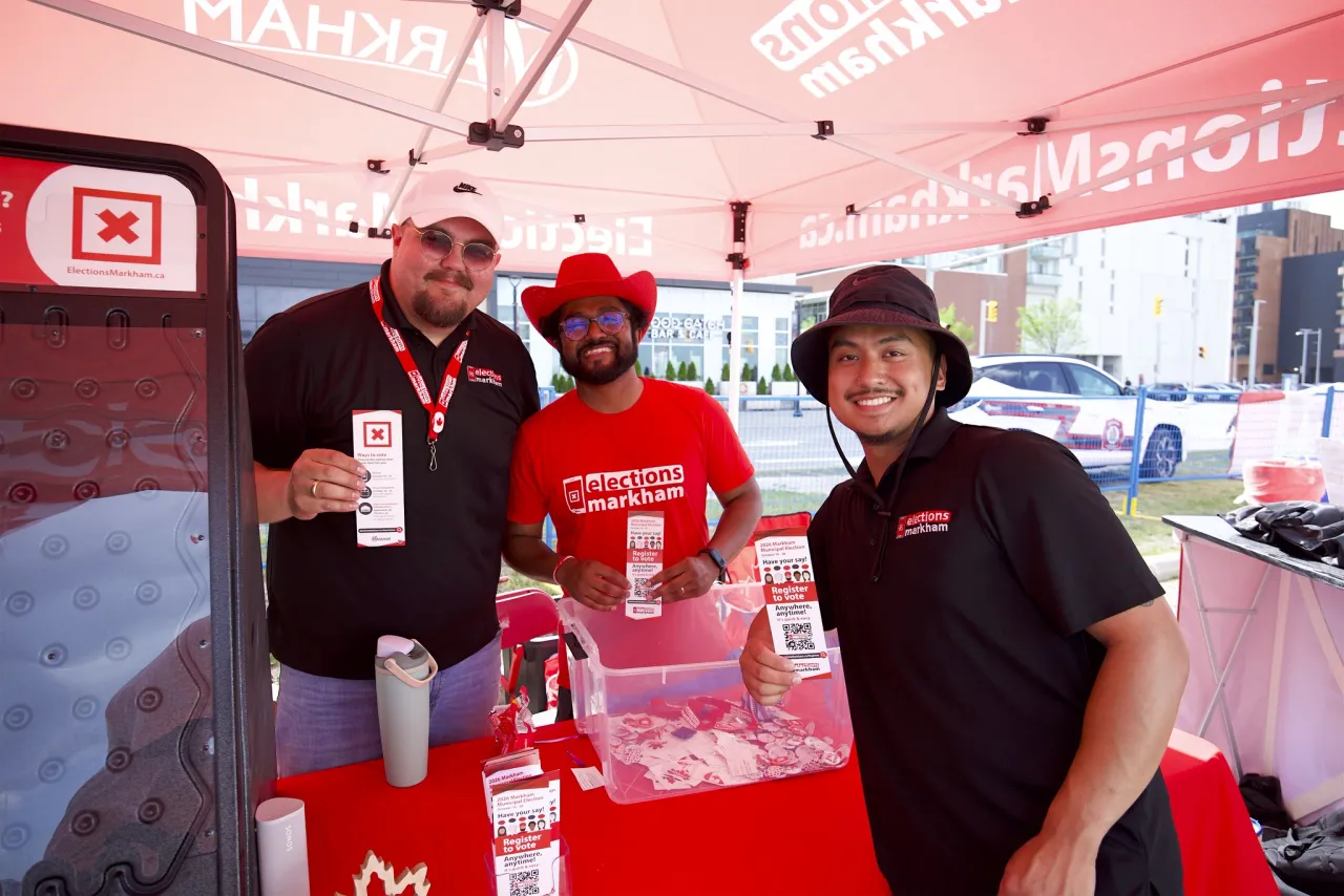 Elections markham booth at Canada Day