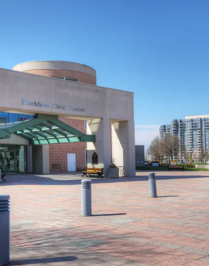 Exterior of Markham Civic Centre.