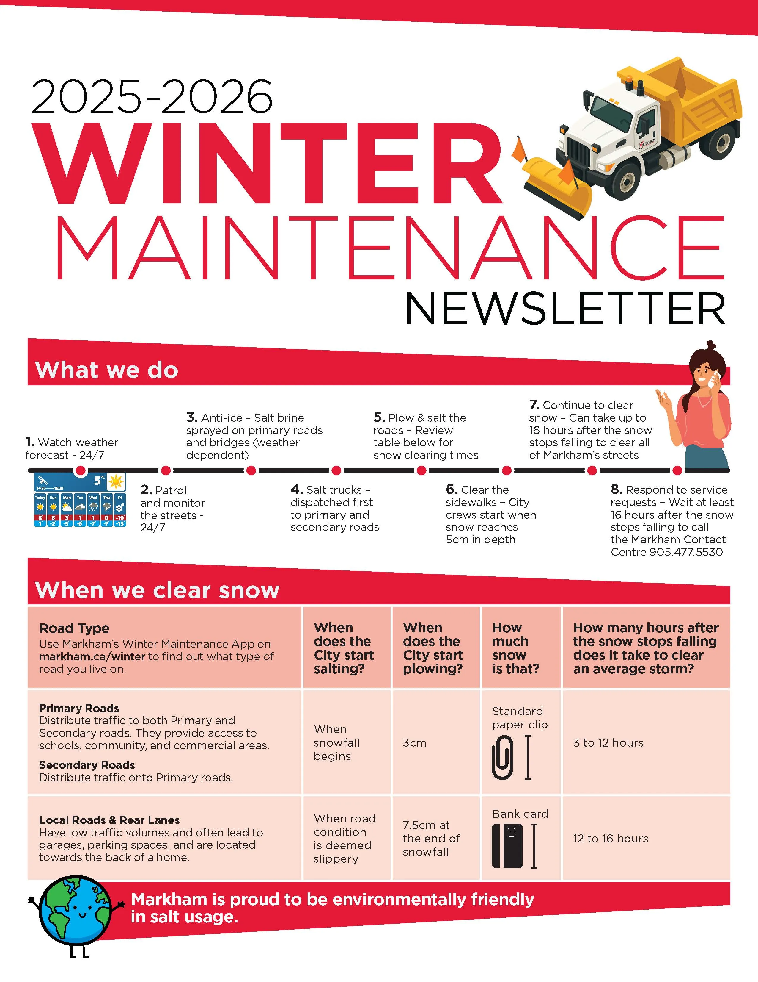 First page of the 2025-2026 Winter Maintenance Newsletter.