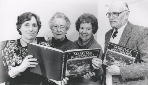 From left to right: Mary Champion, Isabel Champion, Laura Weaver and Frank Johnson (co-authors of 